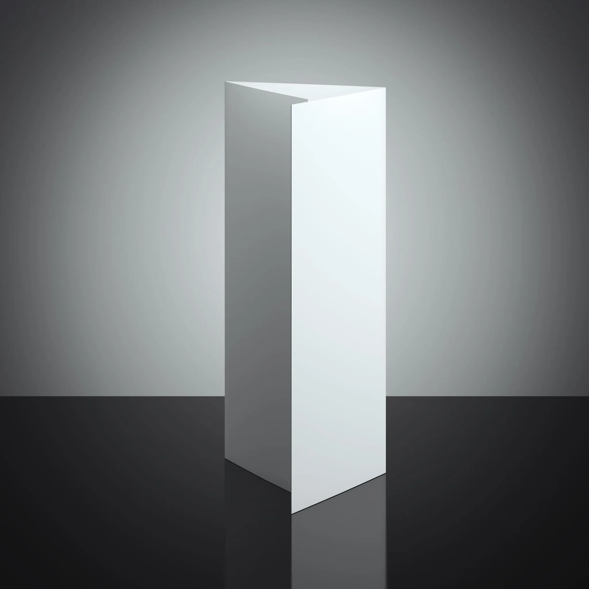 Monolithic sculptural slab — one clear plan, nothing decorative